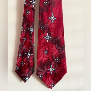 Vintage Arrow Necktie 1950s Fancy Red